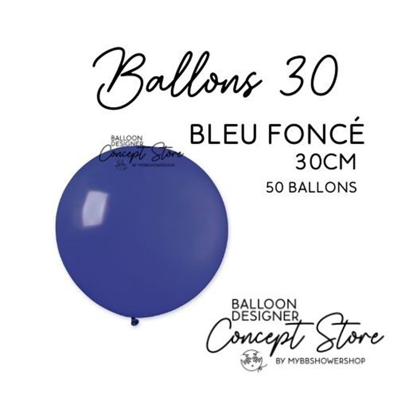 Ballons Latex 11" – 30 cm Bleu Foncé