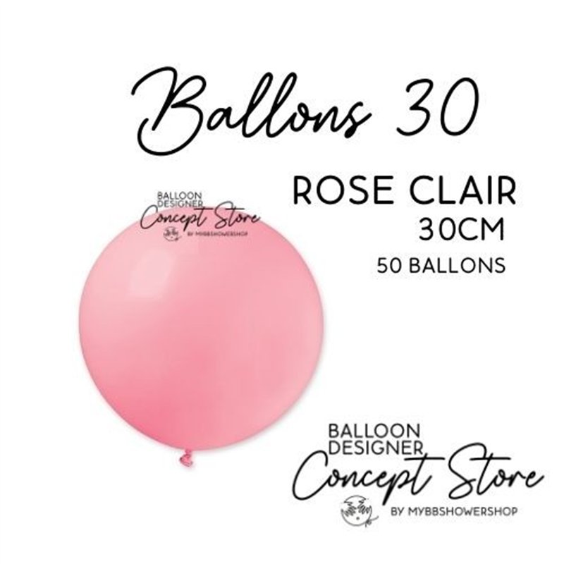 Ballons Latex 11" – 30 cm Rose Clair