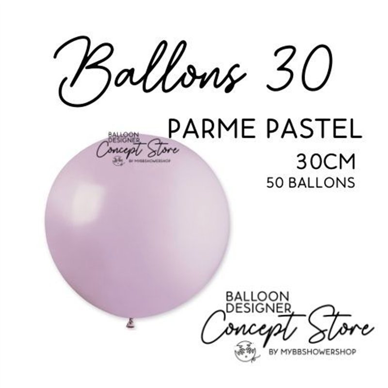 Ballons Latex 11" – 30 cm Parme Pastel
