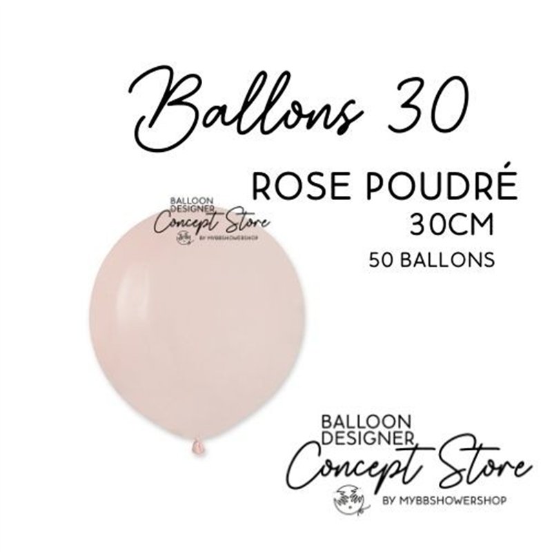 Ballons Latex 11" – 30 cm Rose Poudré