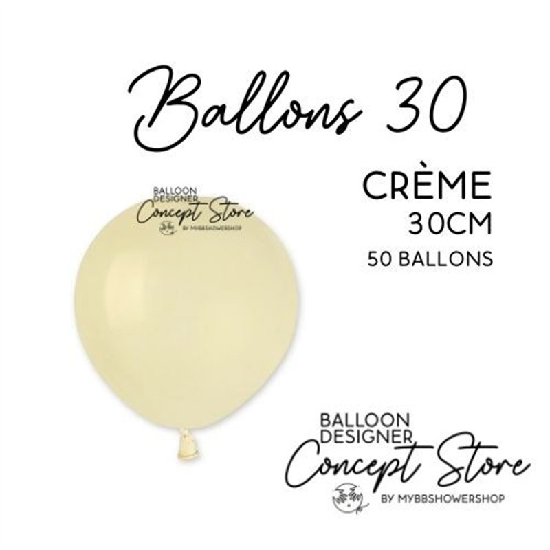 Ballons Latex 11" – 30 cm Crème