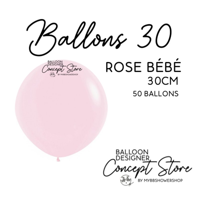 Ballons Latex 11" – 30 cm Rose Bébé