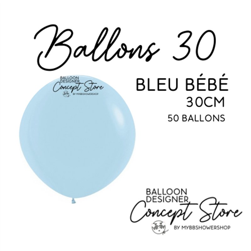 Ballons Latex 11" – 30 cm Bleu Bébé