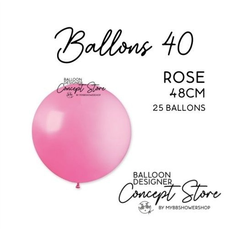 Ballons Latex 19" – 40 à 48 cm Rose