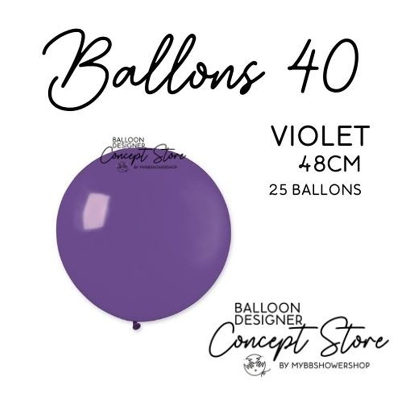 Ballons Latex 19" – 40 à 48 cm Violet