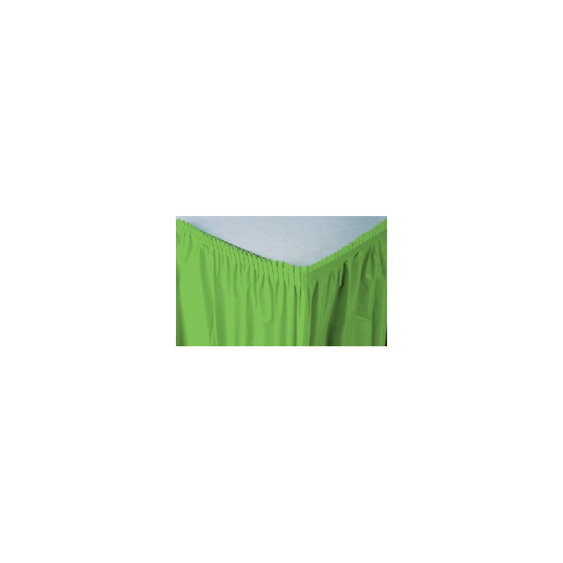 Jupe de Table Plastique Vert Lavable