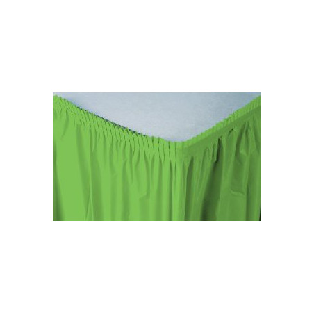 Jupe de Table Plastique Vert Lavable