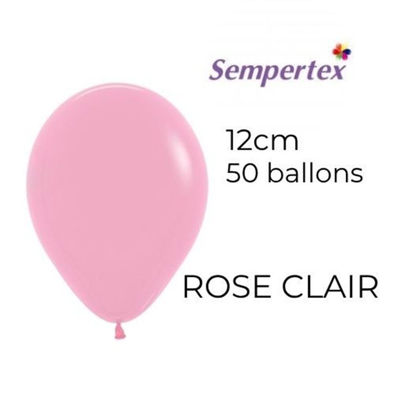 Mini Ballons 5" – Rose Clair – Lot de 50 – Sempertex