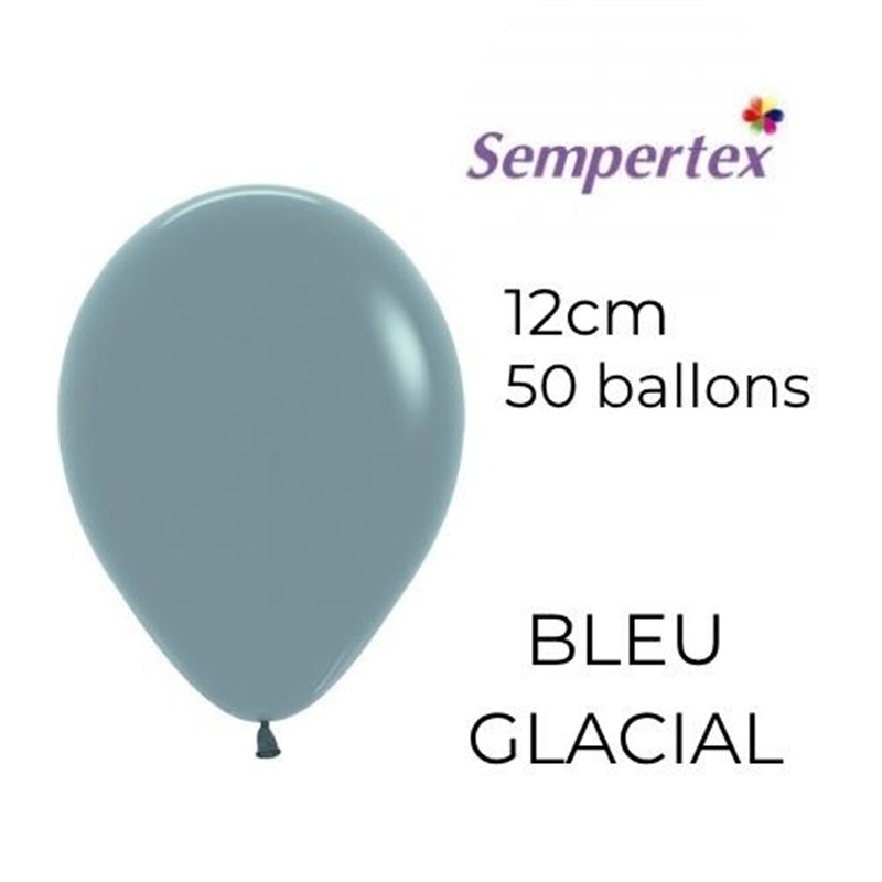 Mini Ballons 5" – Bleu Glacial – Lot de 50 – Sempertex