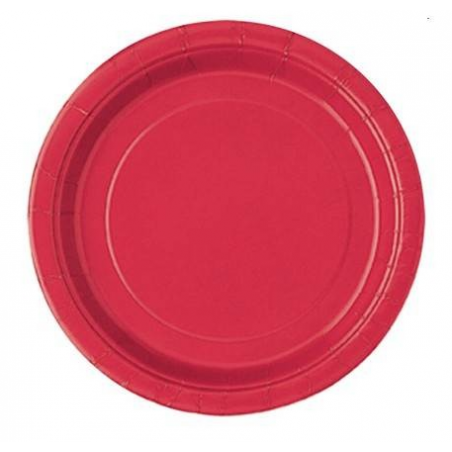 Grandes Assiettes Papier Rouge