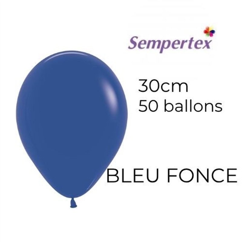 Ballons 11" – Bleu Foncé – Lot de 50 – Sempertex