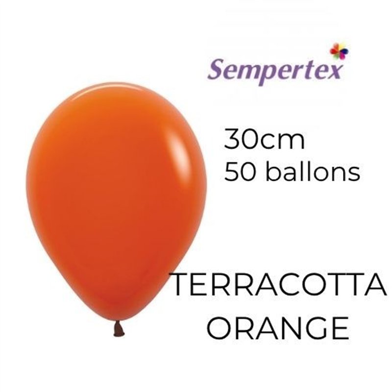 Ballons 11" – Terracotta Orangé – Lot de 50 – Sempertex