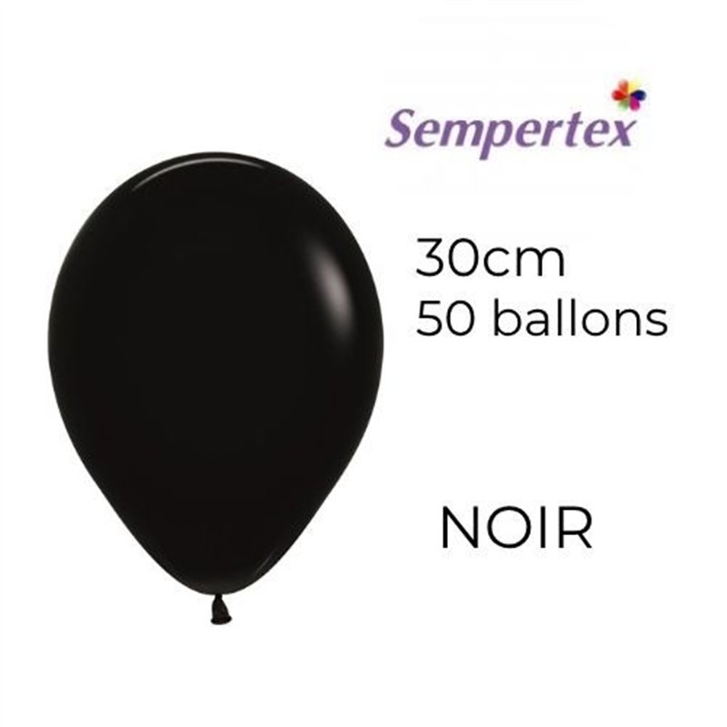 Ballons 11" – Noir – Lot de 50 – Sempertex