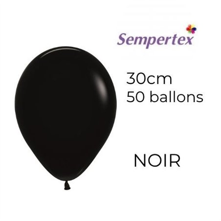 Ballons 11" – Noir – Lot de 50 – Sempertex Ballons 11" – Noir – Lot de 50 – Sempertex