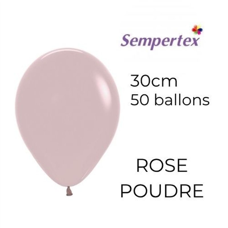 Ballons 11" – Rose Poudré – Lot de 50 – Sempertex