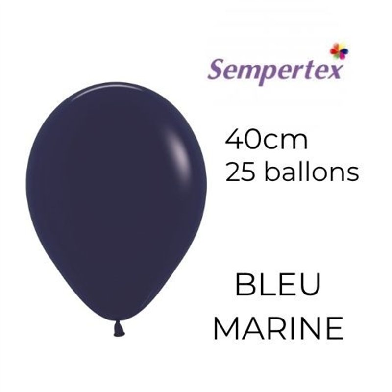 Ballons 18" – Bleu Marine – Sachet de 25 – Sempertex