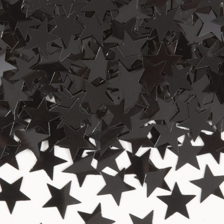 Confettis étoiles noires Décoration de fête
