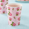 Verres Liberty Rose à Fleur rose clair et pois blanc Verres Liberty Rose à Fleur rose clair et pois blanc