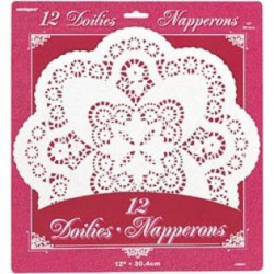 Napperons Dentelle en Papier Blanc 30,4cm
