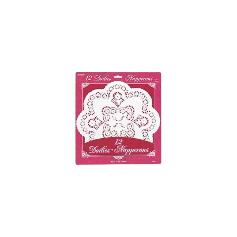 Napperons Dentelle en Papier Blanc 30,4cm 