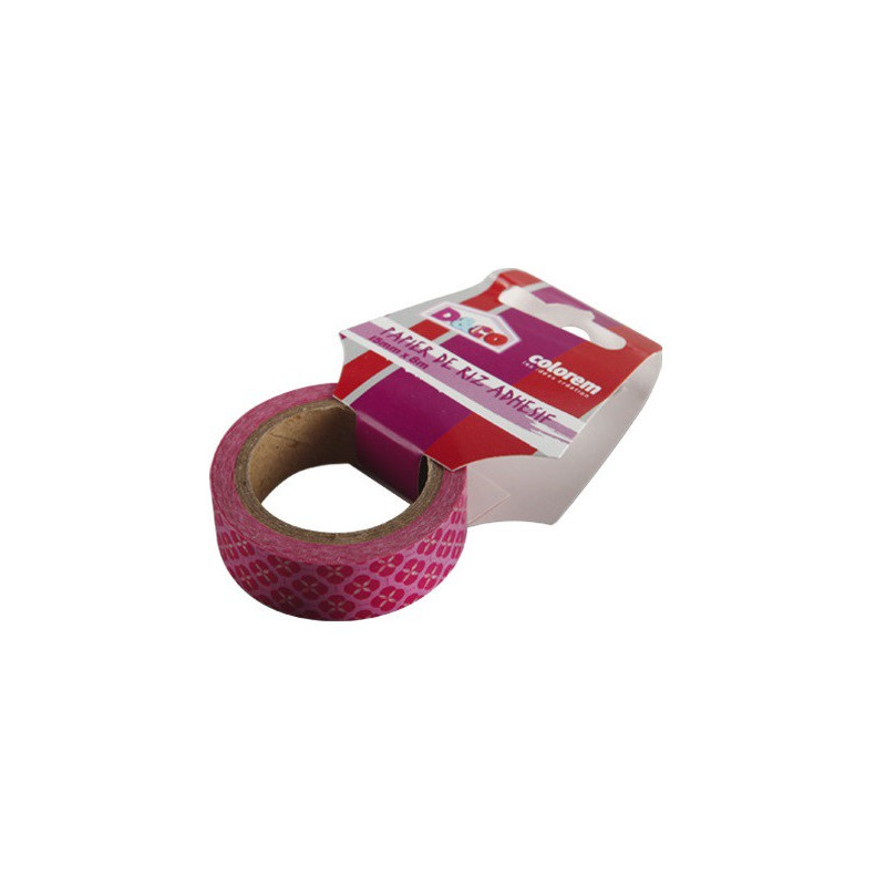 Masking Tape Rose avec Fleurs