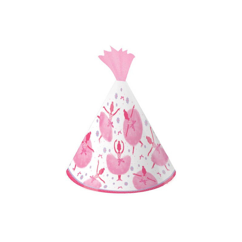 Chapeaux de Fête Anniversaire Ballerine en Tutu Rose