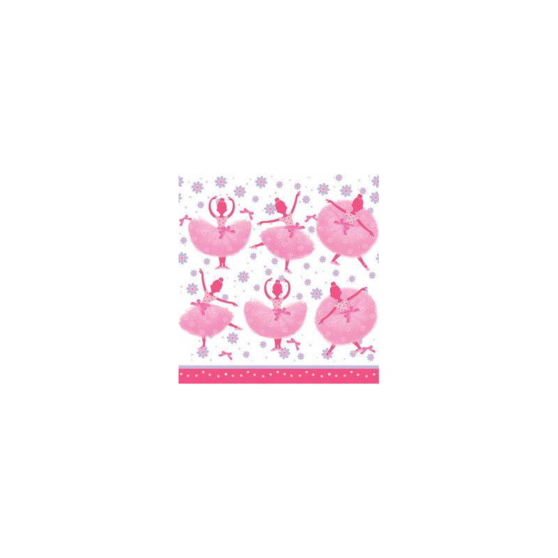 Nappe en Plastique Anniversaire Ballerine en Tutu Rose