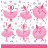 Nappe en Plastique Anniversaire Ballerine en Tutu Rose