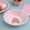 Assiettes de Présentation Bol Liberty Rose à Fleur rose clair et pois blanc Assiettes de Présentation Bol Liberty Rose à Fleur rose clair et pois blanc