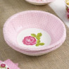 Assiettes de Présentation Bol Liberty Rose à Fleur rose clair et pois blanc Assiettes de Présentation Bol Liberty Rose à Fleur rose clair et pois blanc