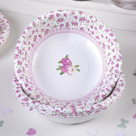 Assiettes de Présentation Bol Liberty Rose et Vert à fleurs