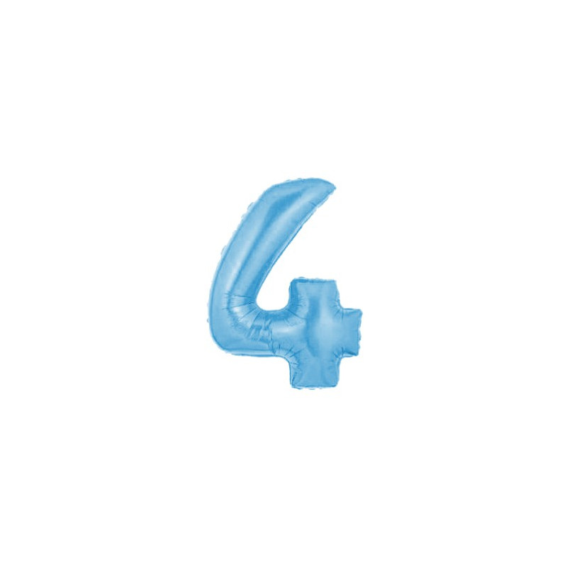 Ballon Géant Alu Bleu Clair 4 Ans Fête d'Anniversaire
