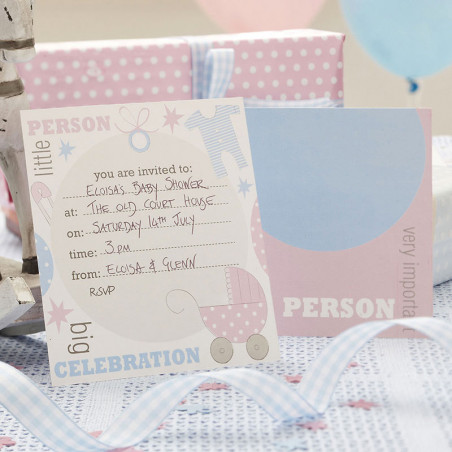 Carton d'invitation Baby shower ou Naissance Fille ou Garçon