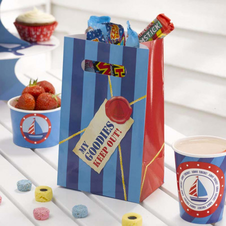 Sachets Cadeaux vités Premium Anniversaire Happy Birthday Thème Petit Bateau