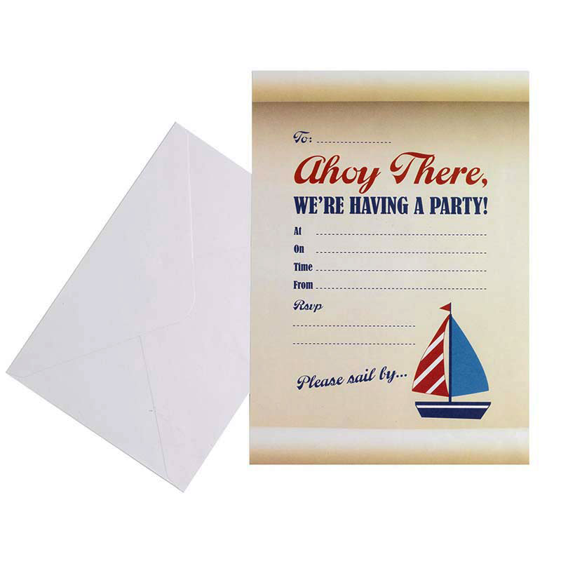 8 Cartes D Invitation Anniversaire Petit Bateau Happy Birthday 8 Cartes D Invitation Anniversaire Petit Bateau Happy Birthday