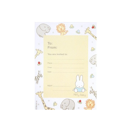 Invitation Baby Miffy Invitation Baby Miffy