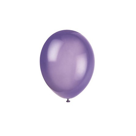 10 Ballons Gonflables Latex Violet Fête