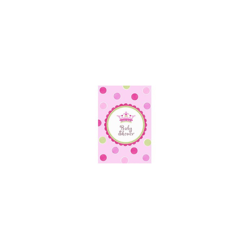 Invitation Baby Shower Thème Petite Princesse + Enveloppe et Stickers