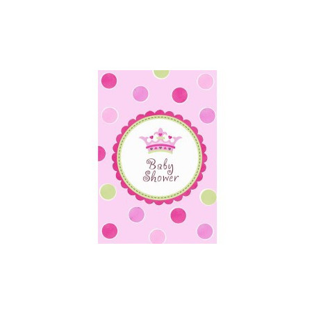 Invitation Baby Shower Thème Petite Princesse + Enveloppe et Stickers