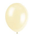 10 Ballons Gonflables Latex Crème Fête