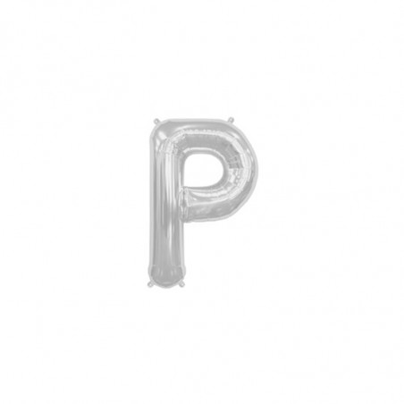 Ballon 1 mètre P Alu Lettre Gris Argent Mylar Ballon 1 mètre P Alu Lettre Gris Argent Mylar