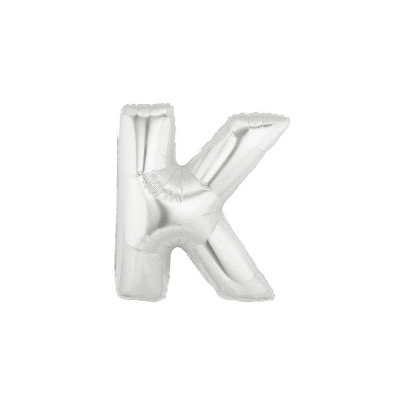 Ballon 36cm K Alu Lettre Gris Argent Mylar