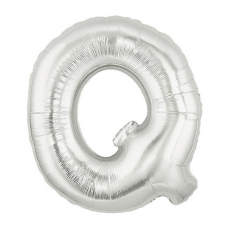 Ballon 36cm Q Alu Lettre Gris Argent Mylar Ballon 36cm Q Alu Lettre Gris Argent Mylar