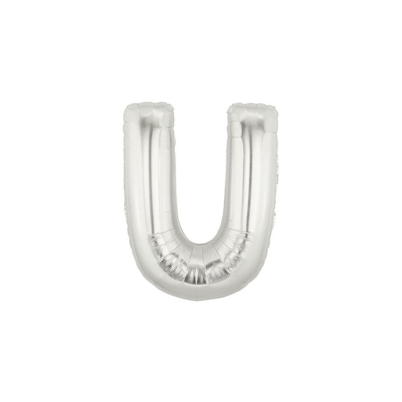 Ballon 36cm U Alu Lettre Gris Argent Mylar