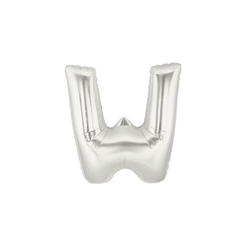 Ballon 36cm V Alu Lettre Gris Argent Mylar