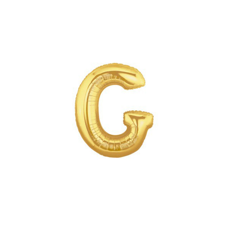 Ballon 36cm G Alu Lettre Or Doré Mylar