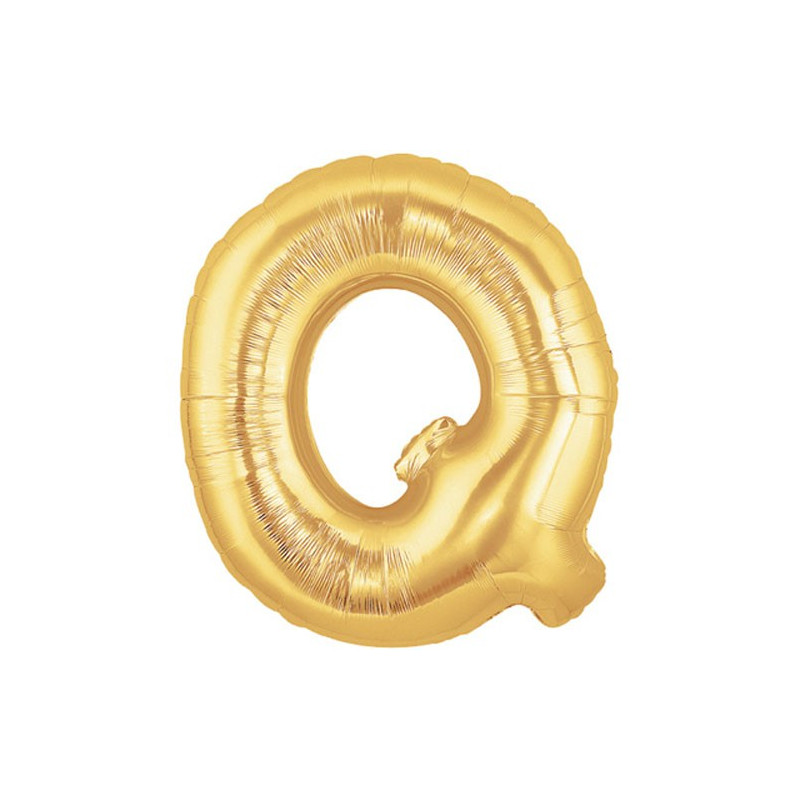 Ballon 36cm Q Alu Lettre Or Doré Mylar