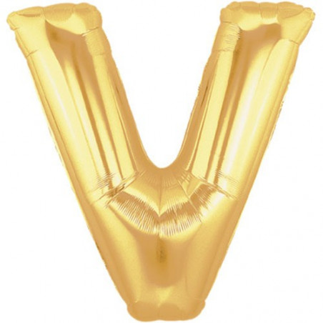 Ballon 36cm V Alu Lettre Or Doré Mylar Ballon 36cm V Alu Lettre Or Doré Mylar