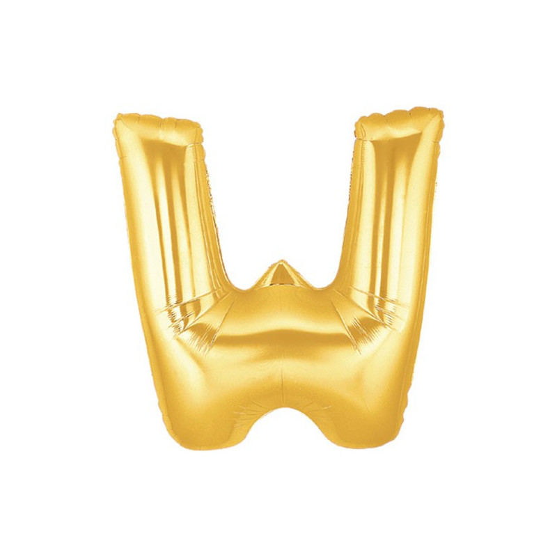 Ballon 36cm W Alu Lettre Or Doré Mylar