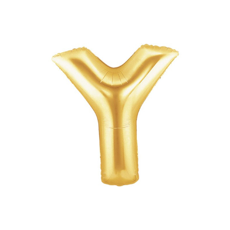Ballon 36cm Y Alu Lettre Or Doré Mylar